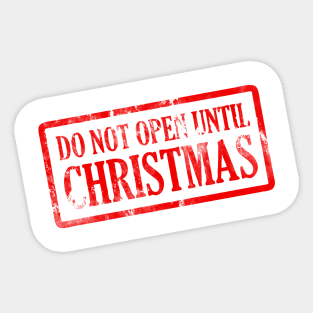 Santa Do Not Open Tag Christmas Stamps Funny Xmas Matching Sticker